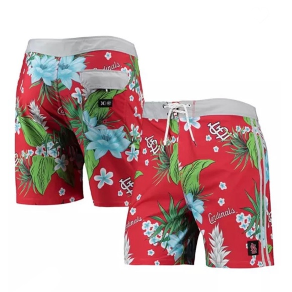Hurley x '47 St‎ Louis Cardinals Phantom Tailgate Tropics 18" Shorts 38 NWT